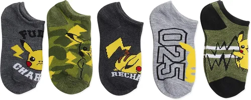 Vista 2 de Pokemon Boys' 5 Pack No Show Socks