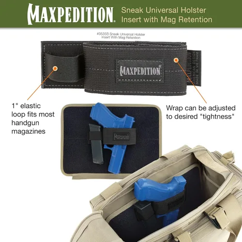 Vista 2 de Inserto para funda universal Maxpedition Gear Sneak con retención Mag.
