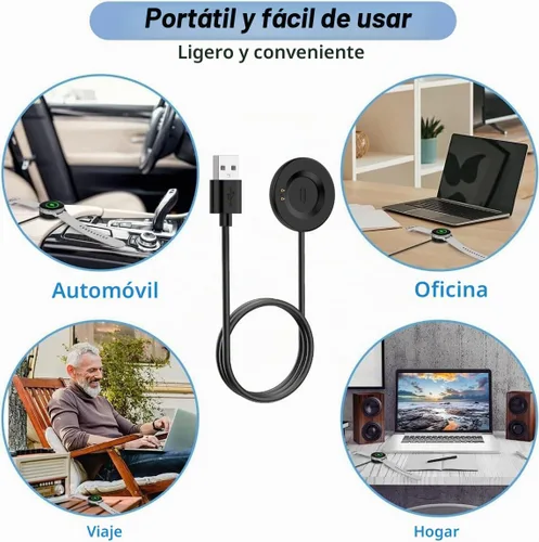Vista 5 de Cargador para iTECH Fusion 2/3, cable de carga USB de repuesto para iTech Fusion 2/3 Smart Watch (3.3 pies/3.3 ft)