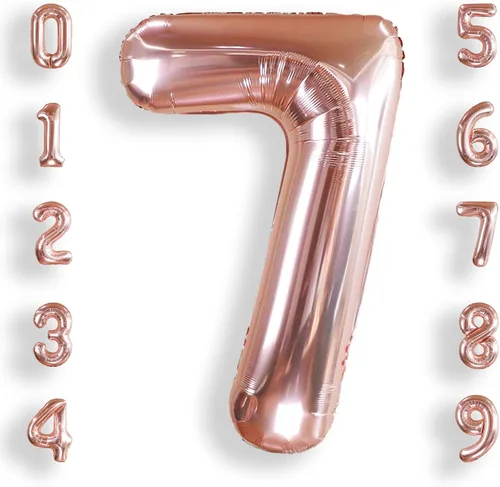 Vista 29 de AULE Globos grandes de 40 pulgadas con números 0 azules, globos grandes de números de aluminio, decoraciones de fiesta de cumpleaños de helio