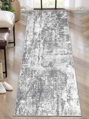 Vista 46 de Ciicool Alfombra moderna abstracta de 2 x 3 pulgadas, lavable, pequeña, antideslizante, de pelo bajo, alfombra de entrada plegable para cocina