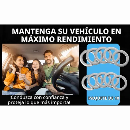 Vista 8 de 5 Arandelas para diferencial trasero y 5 arandelas para tapón de transmisión automática para sello sólido a prueba de fugas - Arandelas