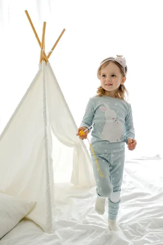 Vista 6 de VAENAIT BABY - Conjunto de pijama de 100% algodón 12M-12Y para niños y niñas con estampa de animal, camión, conejo, personajes