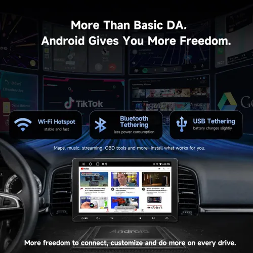Vista 2 de A5L Estéreo Android de doble DIN de 9 pulgadas con cámara de control