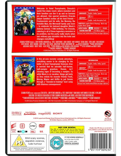 Vista 3 de Hotel Transylvania 1-2 DVD Region2 Requires a Multi Region Player