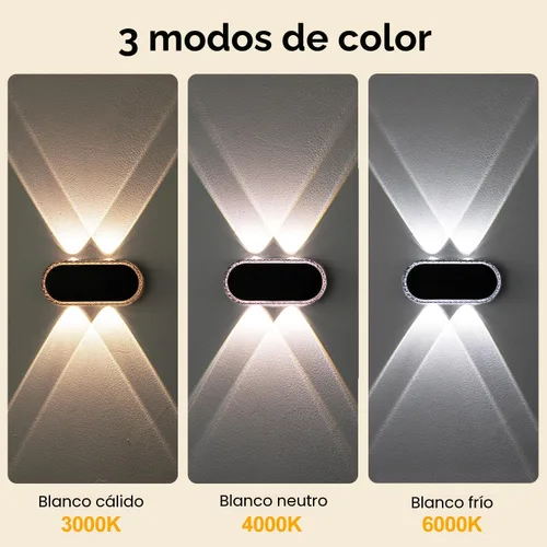 Vista 8 de Luces solares para valla al aire libre: paquete de 2 luces de pared