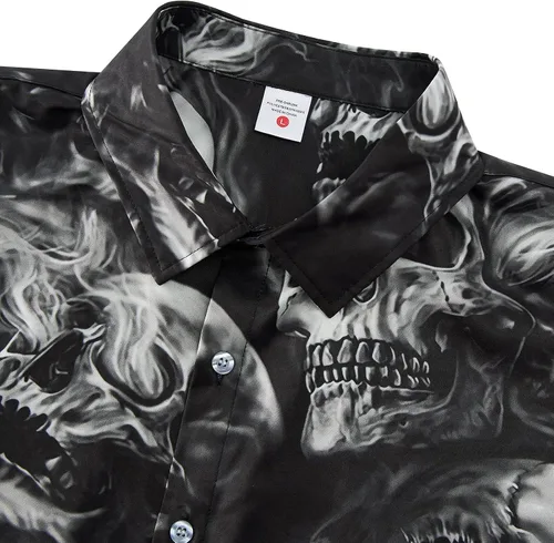 Vista 5 de RAISEVERN Camisa hawaiana para hombre, casual, con botones, manga corta, tropical, playa, Aloha, para vacaciones de verano