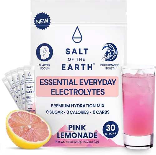 Vista 8 de Salt of the Earth Electrolito de alta calidad sin azúcar – Hecho con sal rosa del Himalaya – Paquetes de polvo de hidratación Ingredientes premium