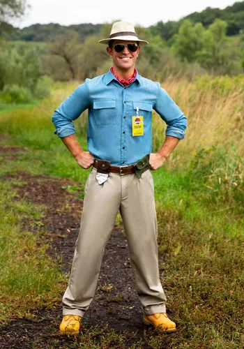 Vista 9 de Jurassic Park - Disfraz de Dr. Grant para hombre, disfraz aventurero de Dr. Alan Grant, para Halloween y cosplay