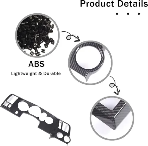 Vista 6 de Cubierta de moldura del panel del tablero para Toyota Tundra 2007 2008 2009 2010 2011 2012 2013, accesorios de decoración interior de ABS