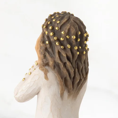 Vista 3 de Willow Tree Little Christmas Angel, figura esculpida pintada a mano