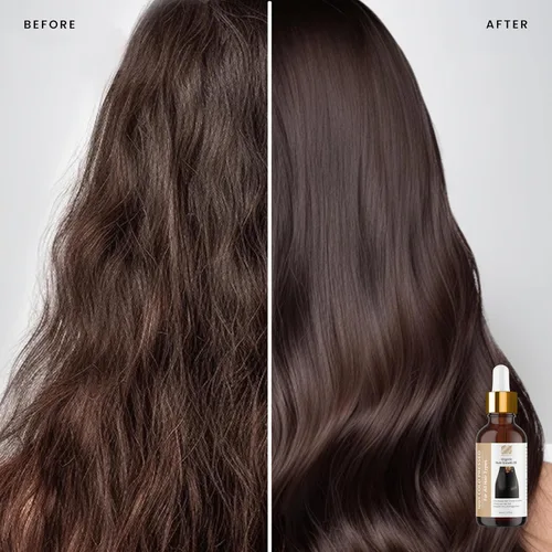 Vista 4 de Aceite orgánico para el crecimiento del cabello, 100 % orgánico prensado en frío, masaje tradicional para el cuero cabelludo y el cabello