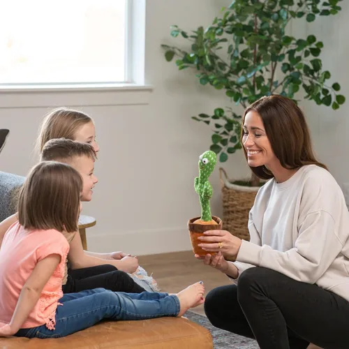 Vista 8 de Juguete de cactus bailarín que imita para bebé - Cactus parlante que imita y canta - 125 canciones, 35 rimas infantiles para niños pequeños