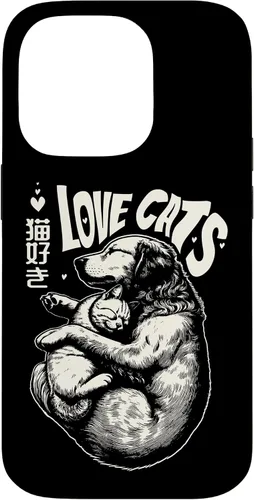 Vista 17 de Golden Retriever Dog Loves Cats Cuddle Art Case for iPhone 16