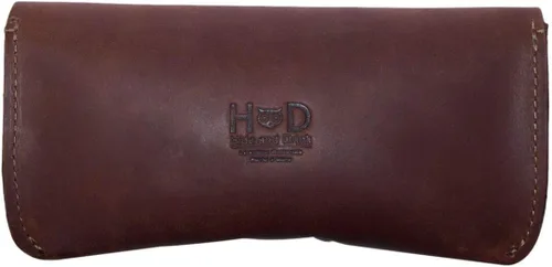 Vista 4 de Hide & Drink, Funda de cuero grueso y resistente para anteojos (6 pulgadas) largos, protector de gafas de sol, soporte portátil