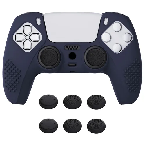 Vista 13 de eXtremeRate PlayVital Aqua Green 3D Studded Edition Anti-Slip Silicone Cover Skin for ps5 Controller, Soft Rubber Case for PS5 Wireless Controller