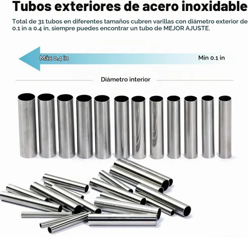Vista 6 de Kit de reparación de caña de pescar completo, enfoque fácil y rápido para reparar caña de pescar rota con pegamento epoxi