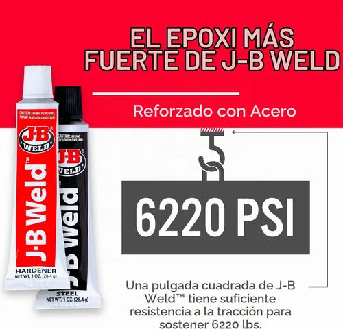 Vista 4 de J-B Weld 8265S Original - Epoxi reforzado de acero de soldadura en frío - 2 onzas