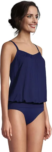 Vista 3 de Lands End Blusa para mujer camiseta sin mangas que esconde el abdomen con tirantes ajustables