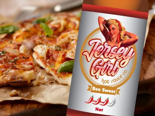 Vista 5 de Jersey Girl (salsa picante de miel dulce de abeja) Scorpion & Ghost Pepper / Botella de 5 onzas/sin sodio/sin sal/paquete de 2