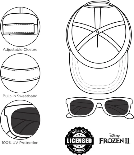 Vista 5 de ABG Accessories Baby Little Abg Baseball Hat forGirlsAges 2-4, Kids Cap & Sunglasses