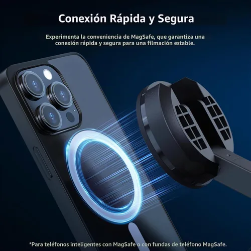 Vista 3 de ULANZI Palo de Selfie Magnético de 61'' Trípode para Teléfono con Control Remoto Inalámbrico, Soporte Extensible para Teléfono Celular, Compatible