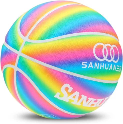 Vista 7 de Balón de baloncesto para hombres/mujeres tamaño 6/7 - Baloncesto universitario de 28.5" con bomba para interior y exterior - Tamaño y peso oficiales