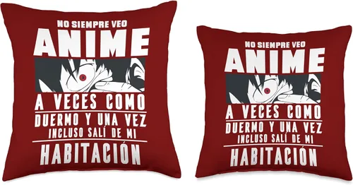 Vista 3 de Regalos Originales Manga Anime Para Chicas Chicos No Siempre Veo Anime Manga para Mujer Adulto Hombre Cojín 16 x 16 pulgadas, Multicolor