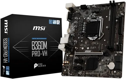 Vista 15 de MSI Serie Pro Intel Coffee Lake B360 LGA 1151 BTC ETH LTC Placa Base de Minería de Criptomonedas ATX (B360-F PRO)