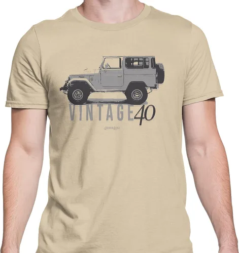 Vista 2 de FJ40 Cruiser Vintage Series Camiseta de algodón natural para hombre