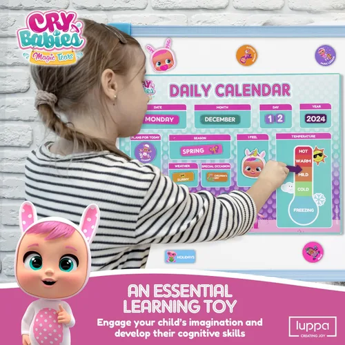 Vista 4 de Cry Baby My First - Calendario magnético para niños, aprendizaje atractivo, horario reutilizable y divertido gráfico de tareas, rutina diaria