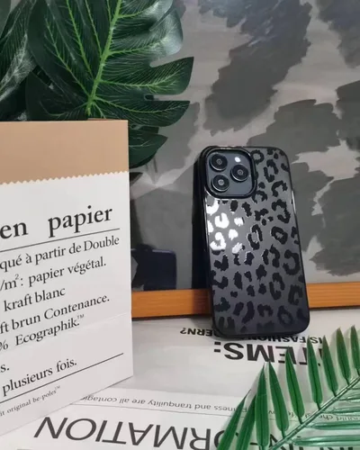 Vista 3 de SCORPIFY Funda para iPhone 15 Pro Max [Compatible con MagSafe] con Diseño de Estampado de Leopardo Guepardo Negro Mate, Linda Funda Magnética