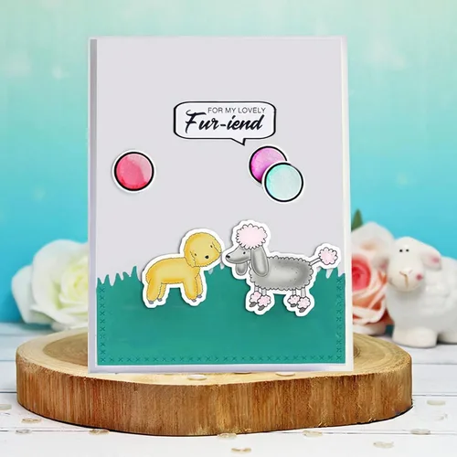 Vista 2 de Juego de sellos y troqueles de silicona transparentes para hacer tarjetas, plantillas de corte de metal para álbumes de recortes, álbum de fotos