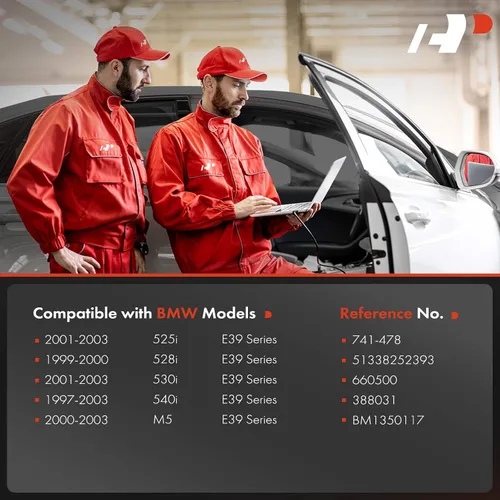 Vista 2 de A-Premium Regulador de Ventanilla Eléctrica Delantero Izquierdo del Lado del Conductor con Motor Compatible con BMW E39 525i 2001-2003, 528i