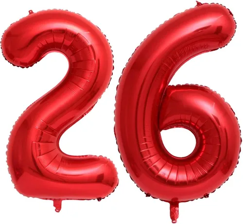 Vista 12 de Globos rojos de 40 pulgadas con el número 10, globos gigantes de 10 globos rojos de cumpleaños 10 globos rojos de cumpleaños 10 globos de 10.º