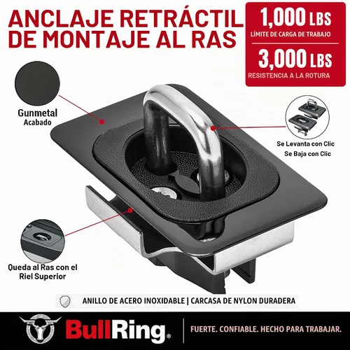 Vista 3 de BullRing - Anclajes de amarre retráctiles de ajuste empotrado - Ram, Tundra