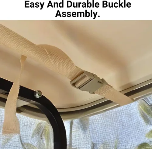 Vista 3 de Formosa® Premium - Parasol para carrito de golf - Mantente fresco en el campo Paneles ajustables Protección UV Fácil instalación