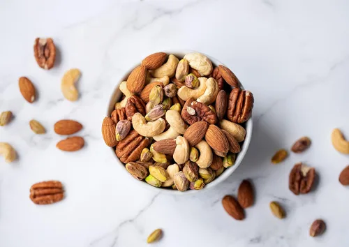 Vista 5 de Food to Live Mezcla prémium de cuatro nueces, 8 onzas, una mezcla de pistachos tostados secos, almendras, nueces, anacardos y almendras con sal