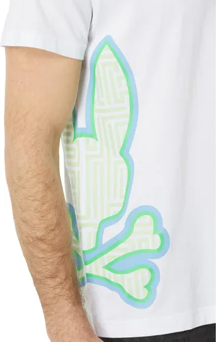 Vista 3 de Psycho Bunny Camiseta estampada para mujer, color blanco, talla XL (7 de EE. UU.), Blanco
