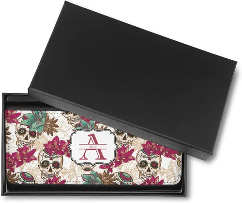 Vista 2 de RNK Shops Sugar Skulls & Flowers Cartera de cuero sintético para mujer (personalizada)