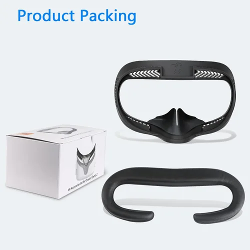 Vista 8 de Compatible con Oculus Quest 2 - Soporte de repuesto de piel sintética VR para Meta Quest 2, a prueba de sudor, cómodo cojín para la cara, accesorios