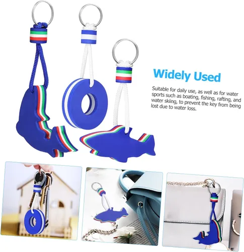 Vista 4 de TENDYCOCO 3pcs Eva Key Ring Boat Key Floating Keychain Boating Keychain Mariposas Decorativas Para Pared Foam Pool Keychains Floating Key Holder