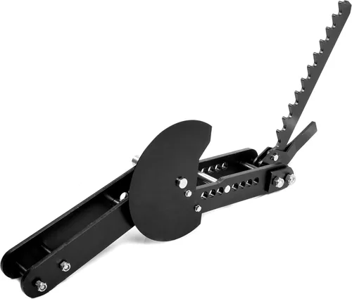 Vista 8 de ECOTRIC Doblador de tubos y caños con revestimiento de óxido negro de acero Doblador manual de mano para tubos Doblador de tubos Doblador de caños