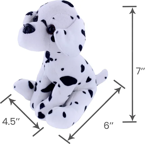 Vista 2 de Plushland Juguetes de peluche realistas de 8 pulgadas, figuras de peluche navideñas para niños, bebés para jugar con (nuevo dálmata)