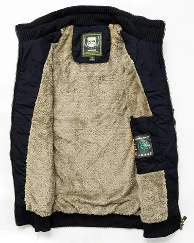 Vista 2 de Vcansion - Chaleco de felpa para hombre casual acolchado de cuello alto