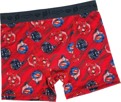 Vista 3 de DC Comics Calzoncillos bóxer de superhéroe para niño con Batman, Flash, Superman y más, tallas 4, 6, 8, 10, 12