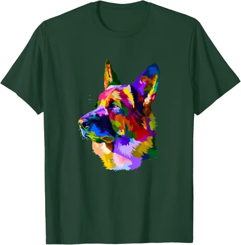 Vista 65 de Camiseta para dueño de perro de pastor alemán, Negro
