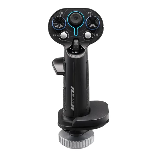 Vista 9 de Thrustmaster Sol-R1 Flight Joystick, Hall Effect Technology for Ultra-Precise Gaming, 44 Buttons Ideal for Space Flight Simulation
