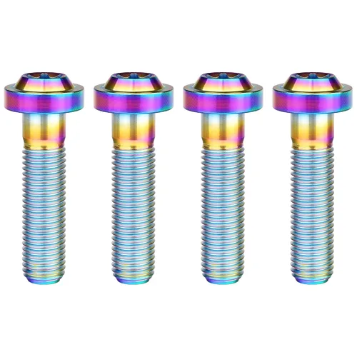 Vista 22 de Titanium M10 Torx Head Bolt (M10x10mm Pitch 1.25mm, Black) 10 15 20 25 30 35 40 45 50 55 60mm Pitch 1.25/1.5mm Screw Pack of 4