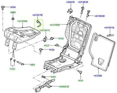 Vista 2 de Correa trasera de asiento original compatible con Land Rover Range Rover Sport 2005-2013 LR008700